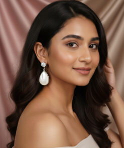 Sleek Stone Drop Earrings