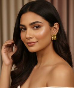 Sculptural Gold Cluster Earrings