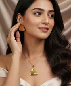 Radiant Triangle Earring & Pendant Combo Set